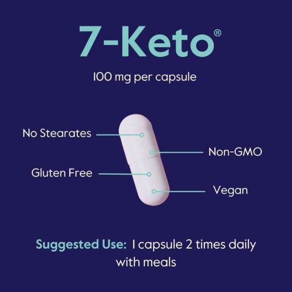 BESTVITE - 7-Keto 100mg DHEA – 60 Cápsulas Vegetais Sem Estearatos - Image 6