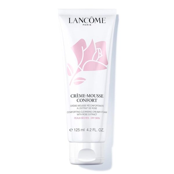 Lancôme Créme Mousse Confort Limpeza Facial Espumante – Creme Limpeza Confortante e Removedor de Maquiagem – Com Óleo de Rosa Mosqueta – 4.2 Fl Oz