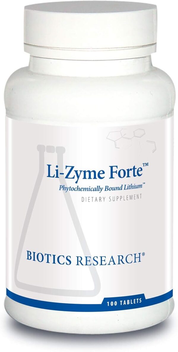 Biotics Research - Li Zyme Forte – Lítio de Origem Vegetal para Suporte à Função Cerebral, Memória e Humor – 100 Comprimidos - Image 2
